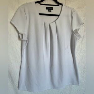 Liz Claiborne Womens Round Neck Short Sleeve Blouse